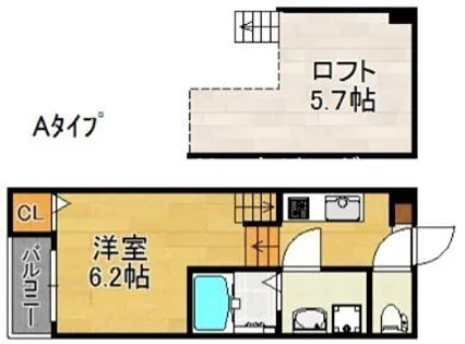 ハーモニーテラス清水丘【1階】の間取り