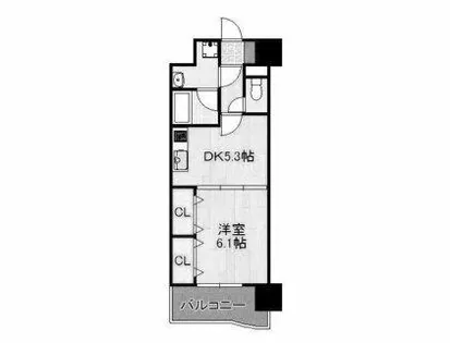 ニューシティアパートメンツ南小倉Ⅱ棟【6階】の間取り