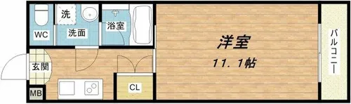 CITY SPIRE心斎橋EAST【2階】の間取り