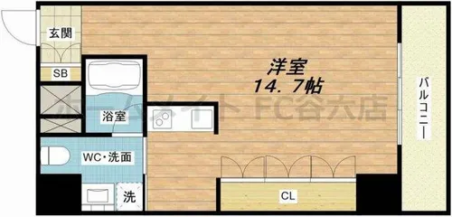 アーデンタワー南堀江【4階】の間取り