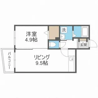 ディスティニー【406号室】の間取り