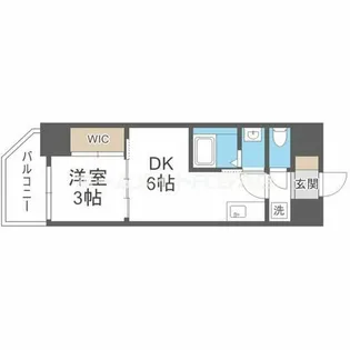 プライマル四天王寺前夕陽ヶ丘【8階】の間取り