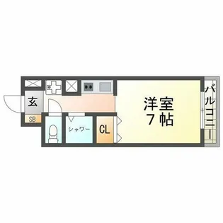 サリュー塚口【706号室】の間取り