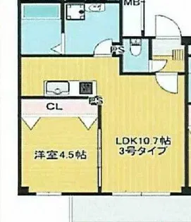 アリビラ六甲【1階】の間取り