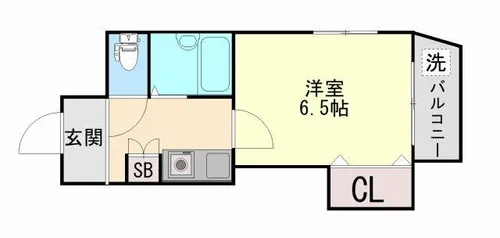 リベルテ六甲【204号室】の間取り