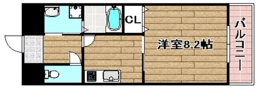 アンプルールフェール ビエント高槻【202号室】の間取り