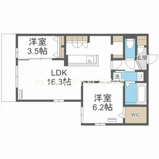 モンテゾーロ西田辺【1階】の間取り