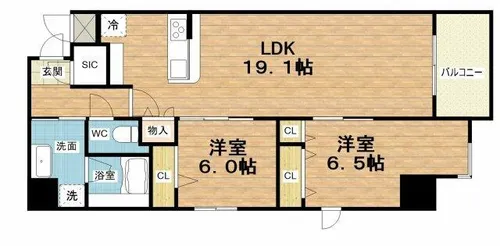 リアライズ天満橋【4階】の間取り