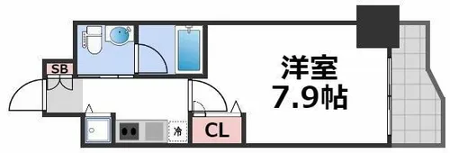 アーデン堺筋本町【9階】の間取り