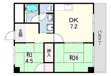 アルパ芦屋【5階】の間取り