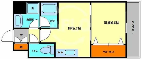 プレジオ都島【2階】の間取り
