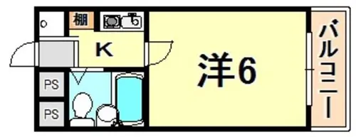 フルール岡本【4階】の間取り