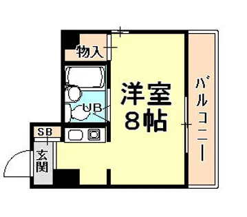 ダイドーシティ芦屋2【4階】の間取り