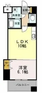 カスタリア志賀本通【4階】の間取り