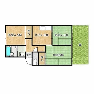 大阪府大阪狭山市池尻自由丘3丁目【アパート】の間取り