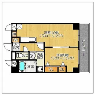 平尾弐番街ビル【305号室】の間取り