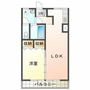 福永コーポ【405号室】の間取り