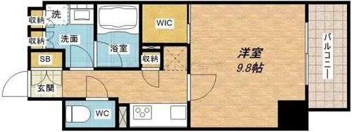 コンフォリア北浜【8階】の間取り