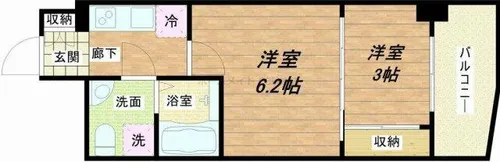 ラシュレエグゼ本町【11階】の間取り