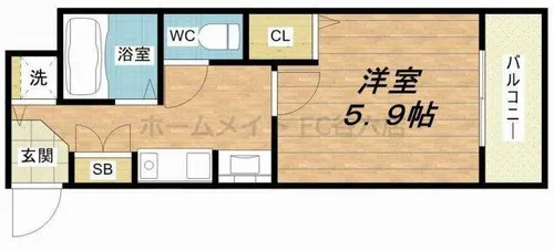 ランドマークシティ大阪城南【5階】の間取り