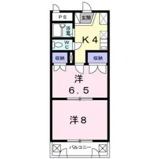 第2メゾンあらかわ【2階】の間取り