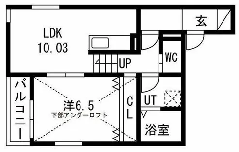 リヴェール神郷【1階】の間取り