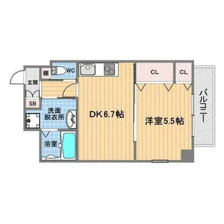 メインステージ甲子園口【3階】の間取り