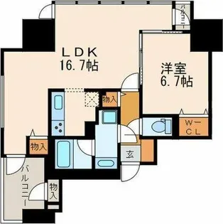 プレミアムコート葵【12階】の間取り