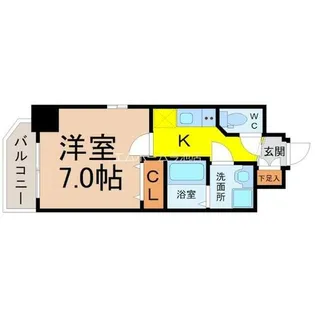 エステムコート名古屋新栄Ⅲグローリィ【5階】の間取り
