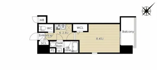 Volare HAKATA【6階】の間取り