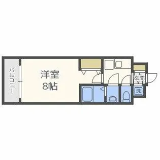 ピュアドームパラジオ博多【5階】の間取り