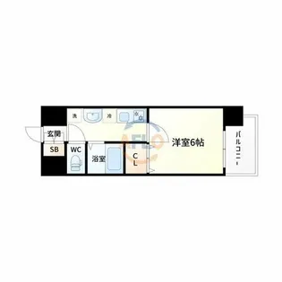 プレミアムステージ新大阪駅前Ⅱ【9階】の間取り