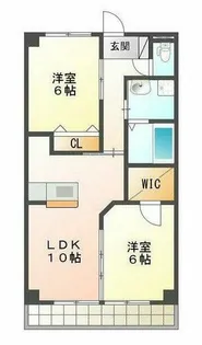 ブロードタウン神野 B棟【203号室】の間取り