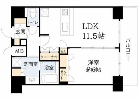 プレサンス本町ジョイス【13階】の間取り