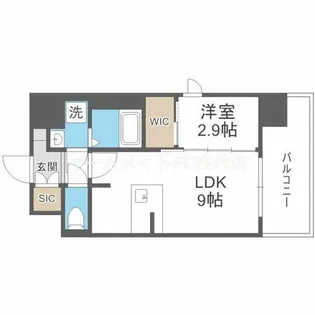 シャテーニュ上本町【5階】の間取り