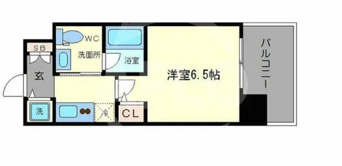 エスライズ堂島川【5階】の間取り