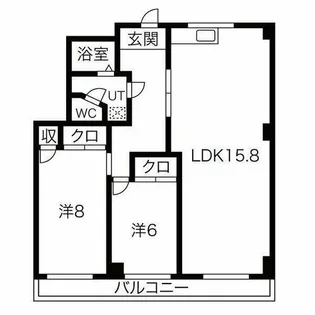 パークハイツ宮下【403号室】の間取り