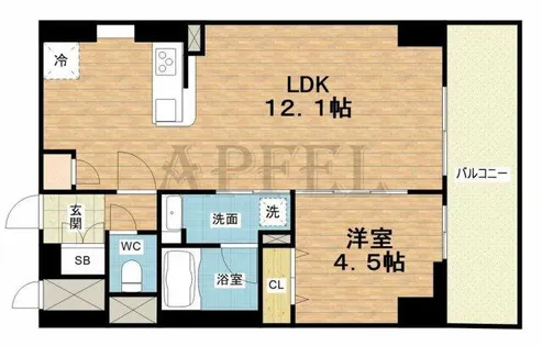 Arome梅田【9階】の間取り