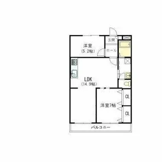 ラフィーネ針中野【4階】の間取り