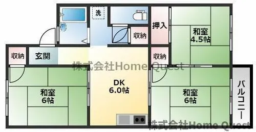 ハイツ浅野【204号室】の間取り