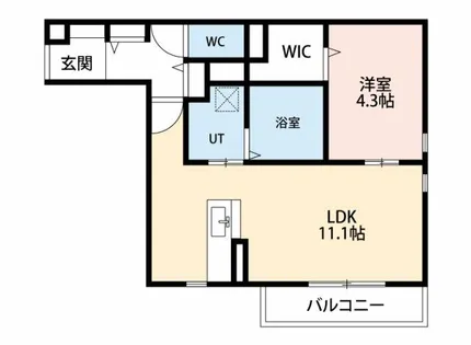 アパートメントハウス針崎Ⅱ【1階】の間取り