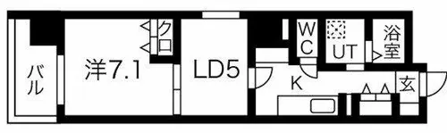 ヴァローレ布施【3階】の間取り
