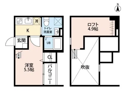 コンフォート鈍池【1階】の間取り