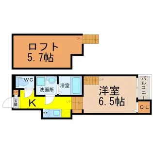 ハーモニーテラス大宝【1階】の間取り