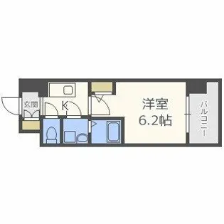 エスリード梅田グレイス【9階】の間取り
