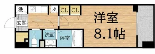 Lasante京橋【8階】の間取り
