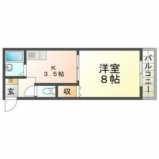 ソレイユ(西宮)【303号室】の間取り