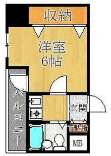 今里西青山ビル【606号室】の間取り