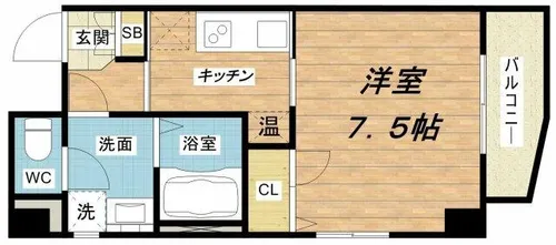 パウゼ大手前【6階】の間取り