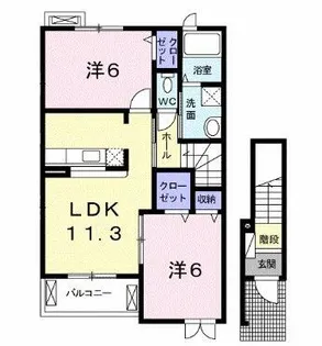 サンリット新池A【2階】の間取り